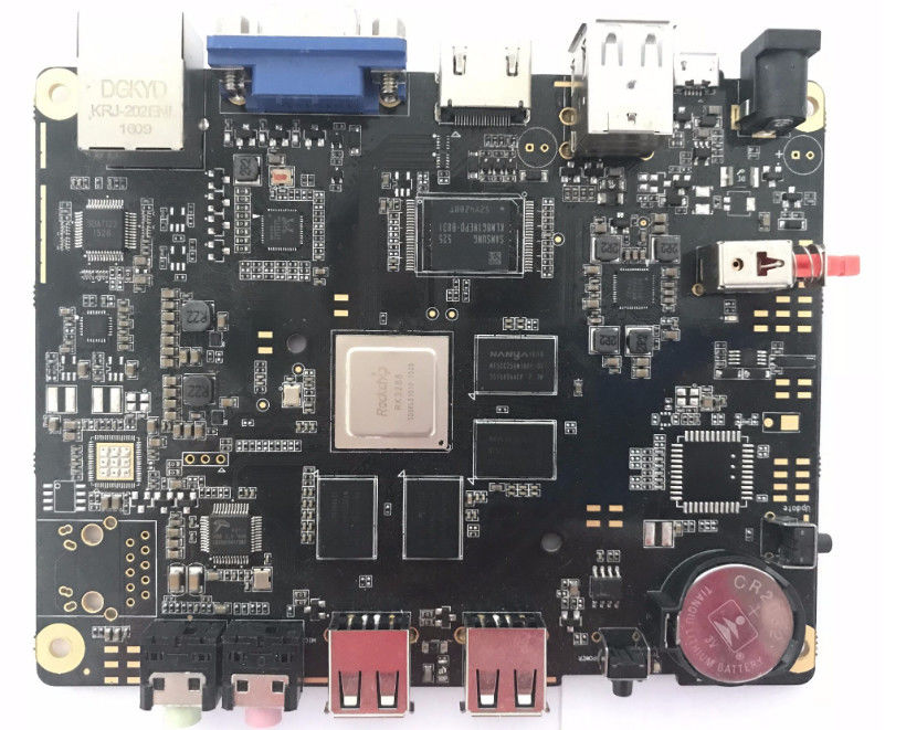 Siyah Hızlı Dönüş Baskılı Devre Kartı Montajı Prototipi 8 Katmanlı IPC Sınıf 2