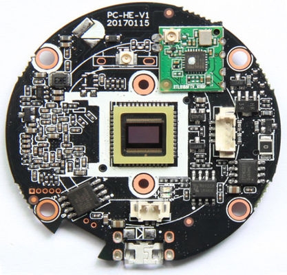 PCB Assy Black FR4 HDI PCB Montajı Impedans Kontrolü SMT 0201 Montajı
